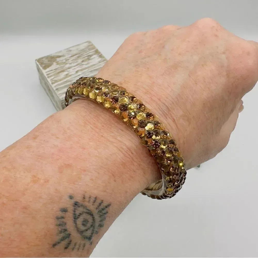 Vintage Lucite Crystal Bangle